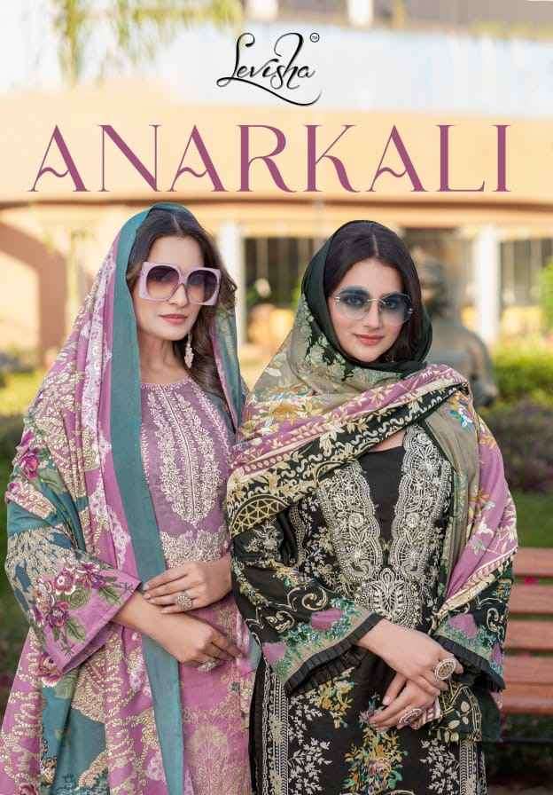 LEVISHA ANARKALI PAKISTANI PRINT COTTON LADIES SUIT COLLECTION 2025