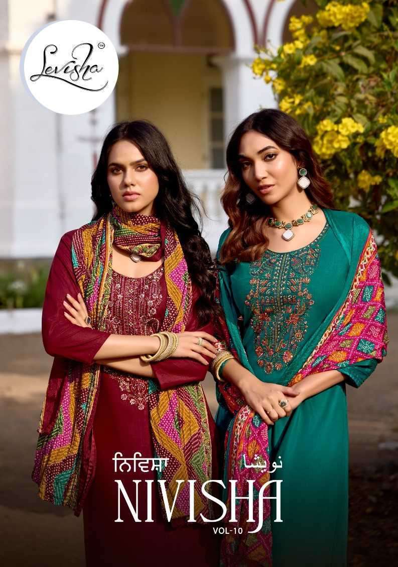 LEVISHA NIVISHA VOL 10 DESIGNER RAYON SALWER SUIT SUPPLIER 2025