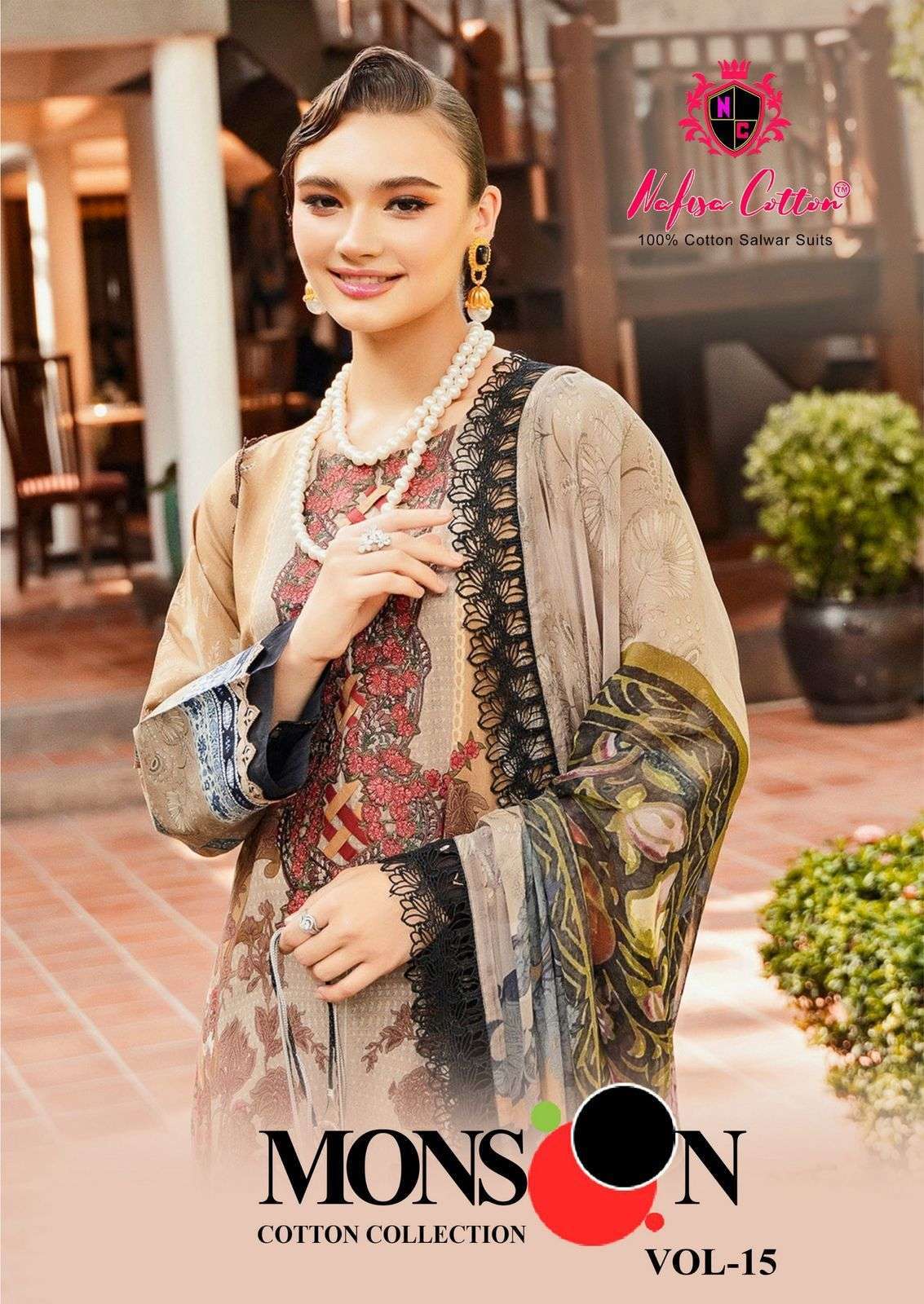NAFISA COTTON MONSOON VOL 15 PURE COTTON KARACHI SUITS CATALOGUE