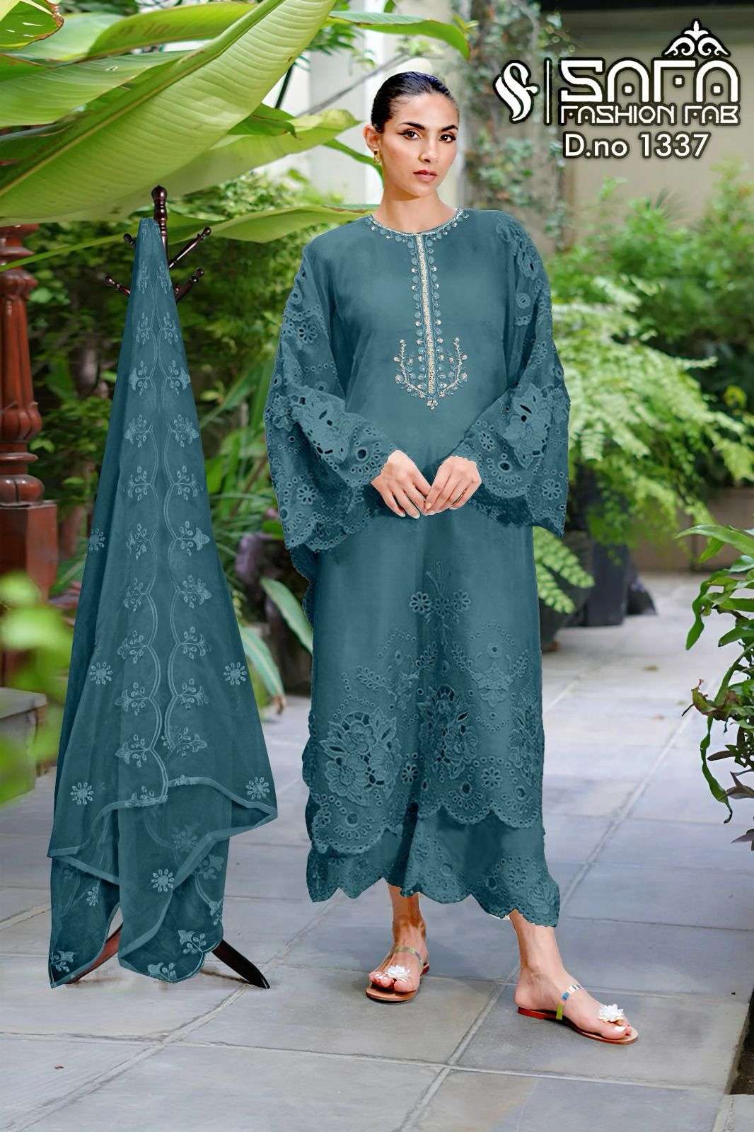 SAFA FASHION FAB 1337 READYMADE DESIGNER SUIT PAKISTANI CATALOG WHOLESALER 2025