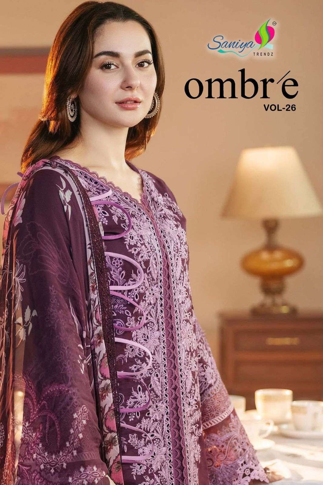 SANIYA TRENDZ OMBRE VOL 26 EMBROIDERED COTTON SUIT CATALOG DEALER 2025