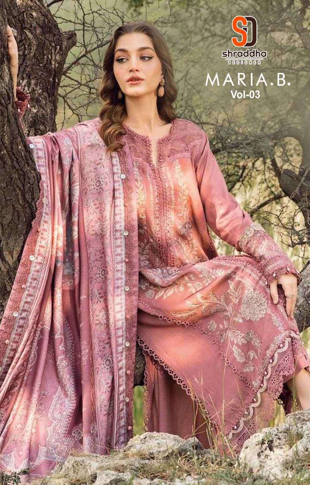 SHRADDHA MARIA B VOL 3 PURE VISCOSE RAYON FANCY SUIT CATALOG EXPORTER 2025