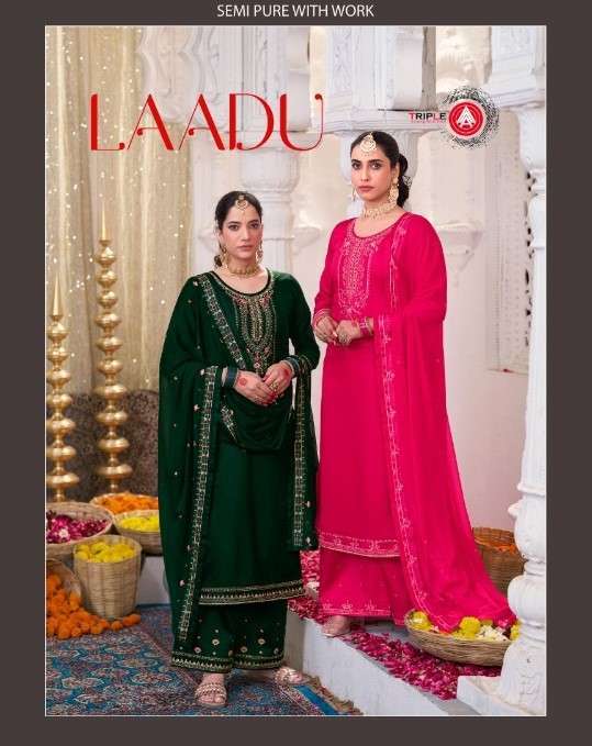 TRIPLE AAA LAADU DESIGNER WORK COTTON SUIT WHOLESALER 2025