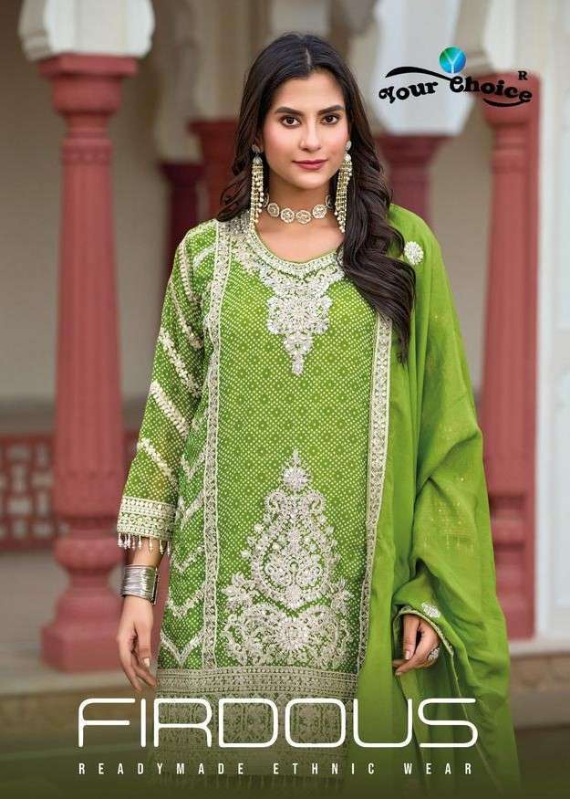 YOUR CHOICE FIRDOUS READYMADE ETHNIC DESIGNER SUIT COLLECTION 2025