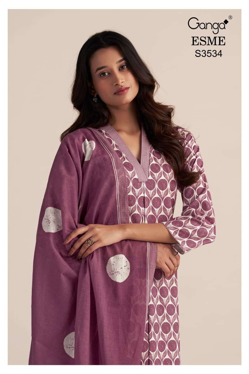 GANGA FASHION ESME 3534 COTTON DRESS CATALOG DEALER 