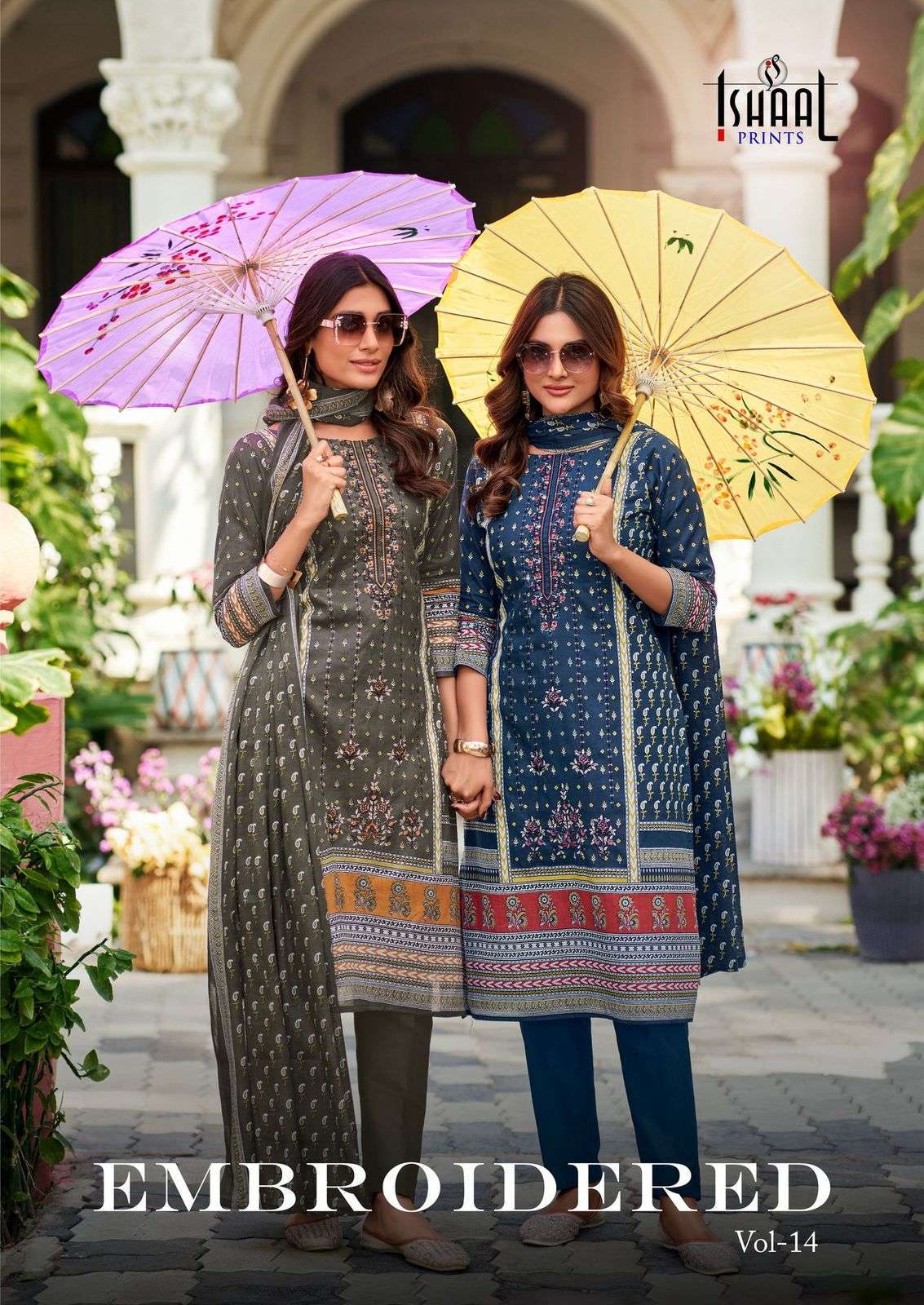 ISHAAL EMBROIDERED VOL 14 EXCLUSIVE COTTON SALWER KAMEEZ NEW CATALOG 2025