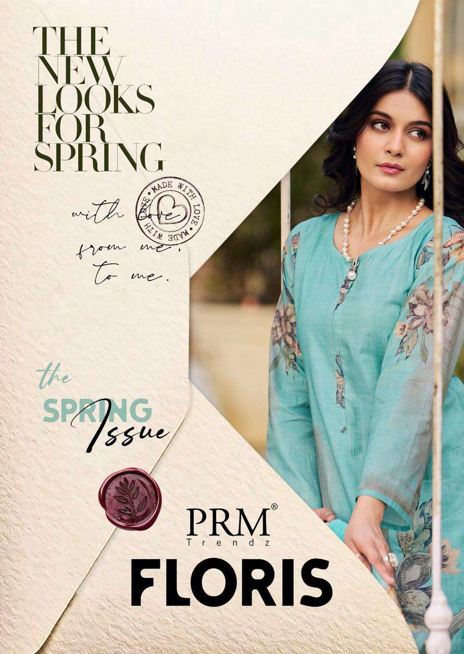 PRM TRENDZ FLORIS PURE LAWN COTTON SUIT CATALOG WHOLESALER 2025