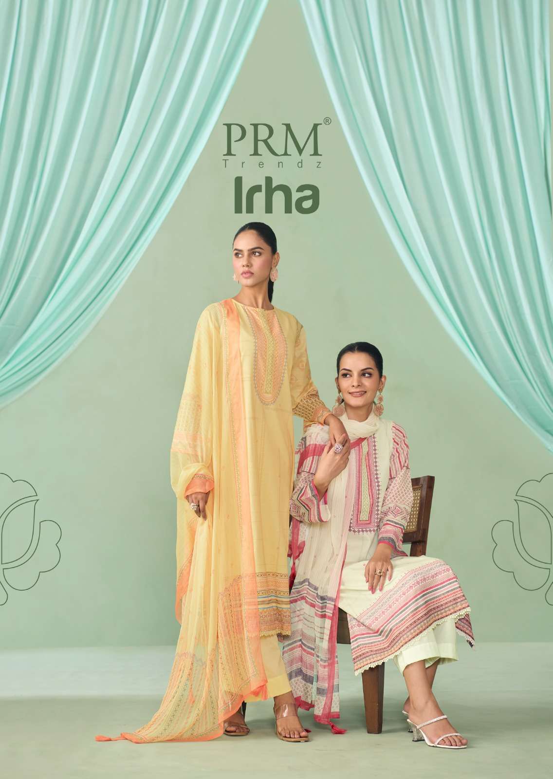PRM TRENDZ IRHA PURE COTTON LINEN SUIT CATALOGUE WHOLESALE PRICE 