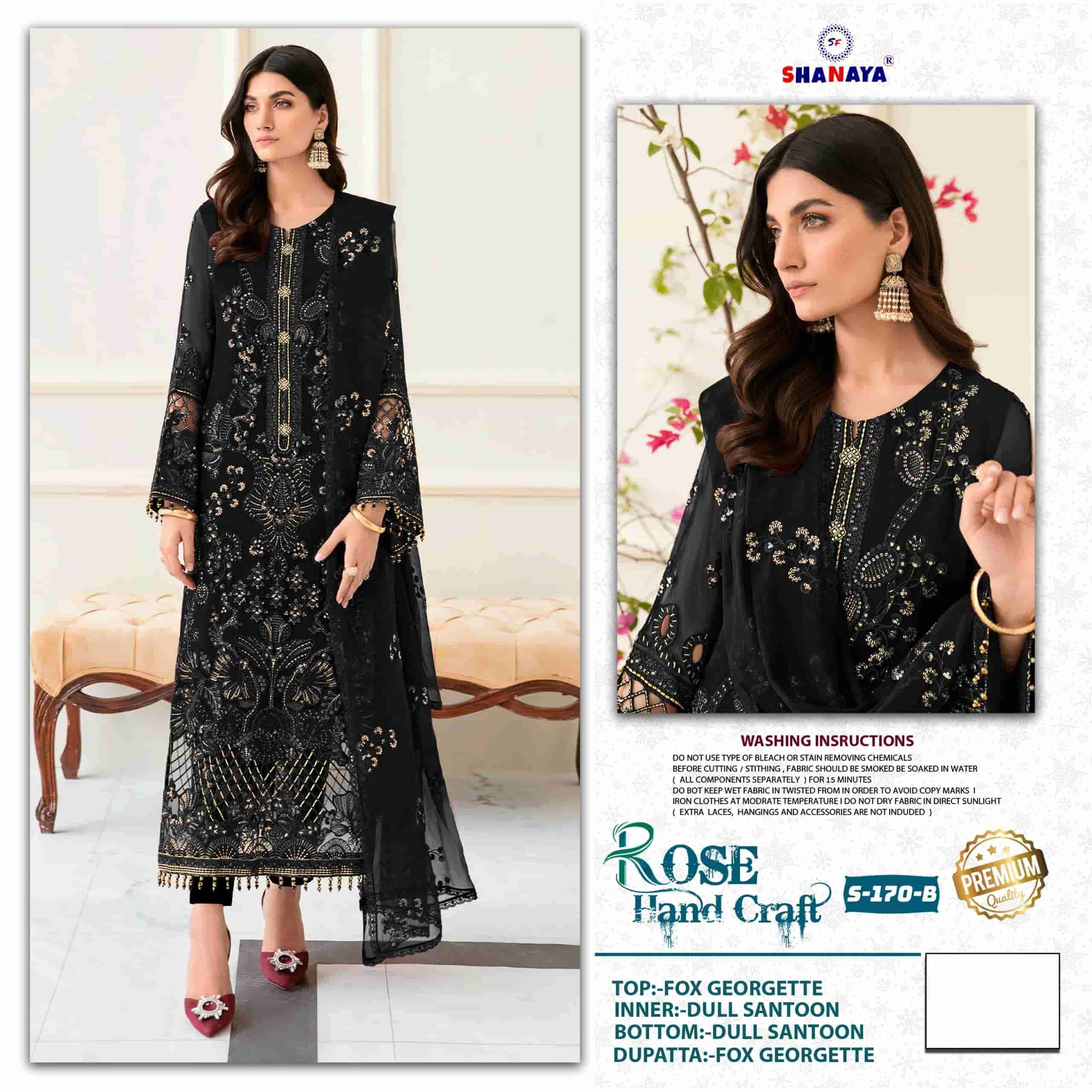 SHANAYA S 170 COLORS DESIGNER SEQUENCE WORK PAKISTANI SUIT SUPPLIER 2024