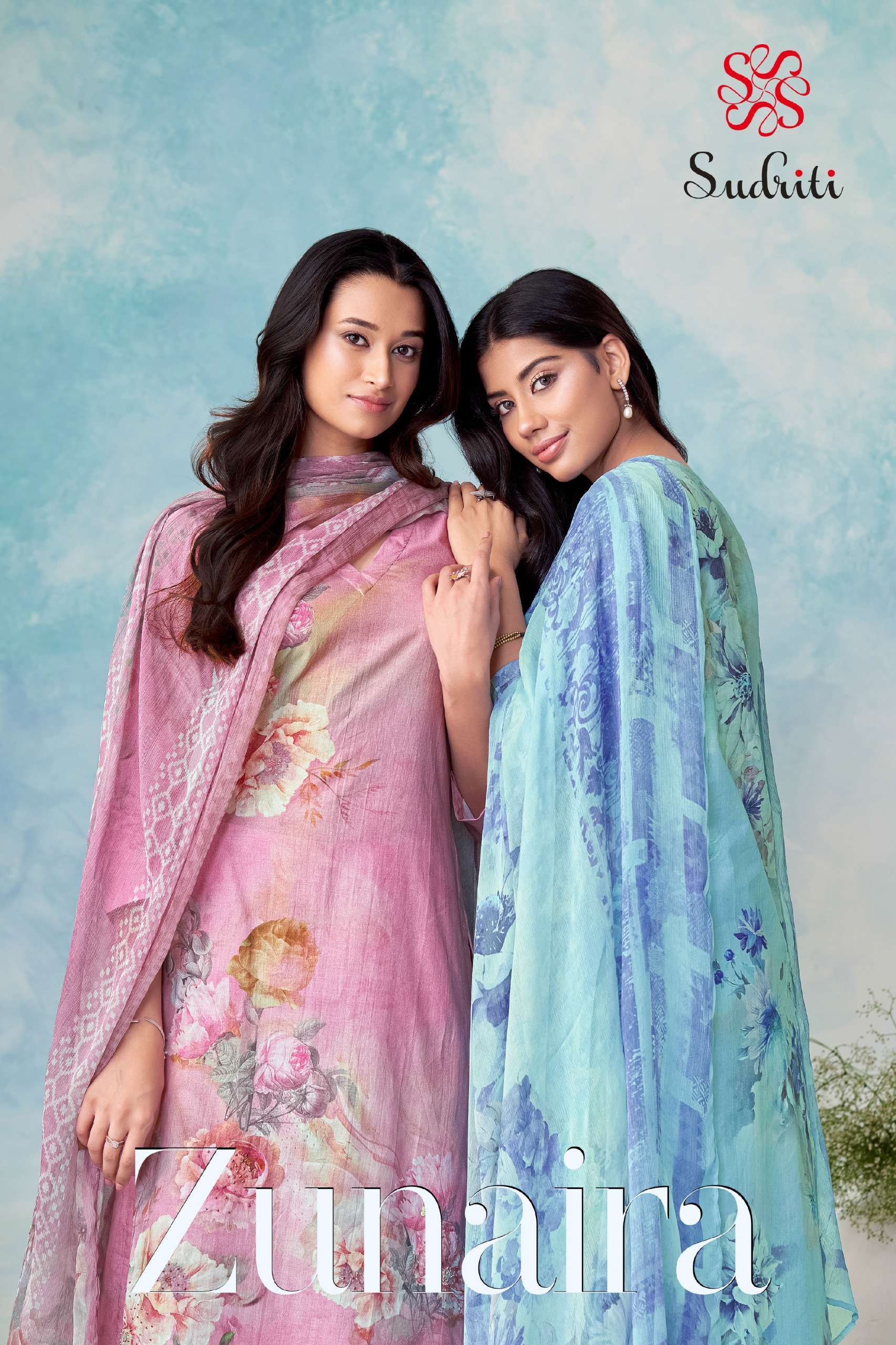 SUDRITI ZUNAIRA PRINTED PURE COTTON SALWER SUIT CATALOG WHOLESALER 