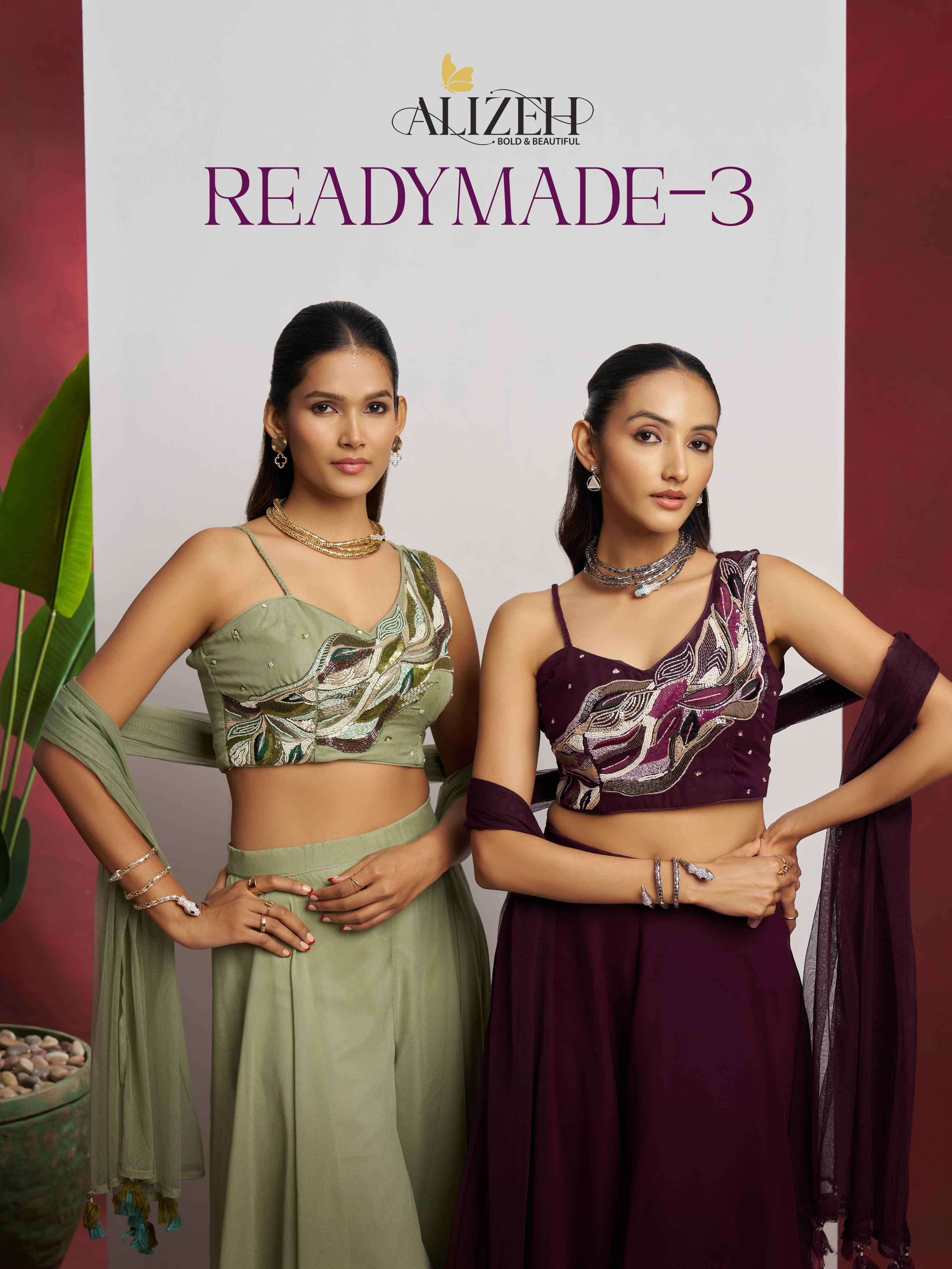 ALIZEH READYMADE VOL 3 INDO WESTERN COLLECTION WHOLESALER 2025