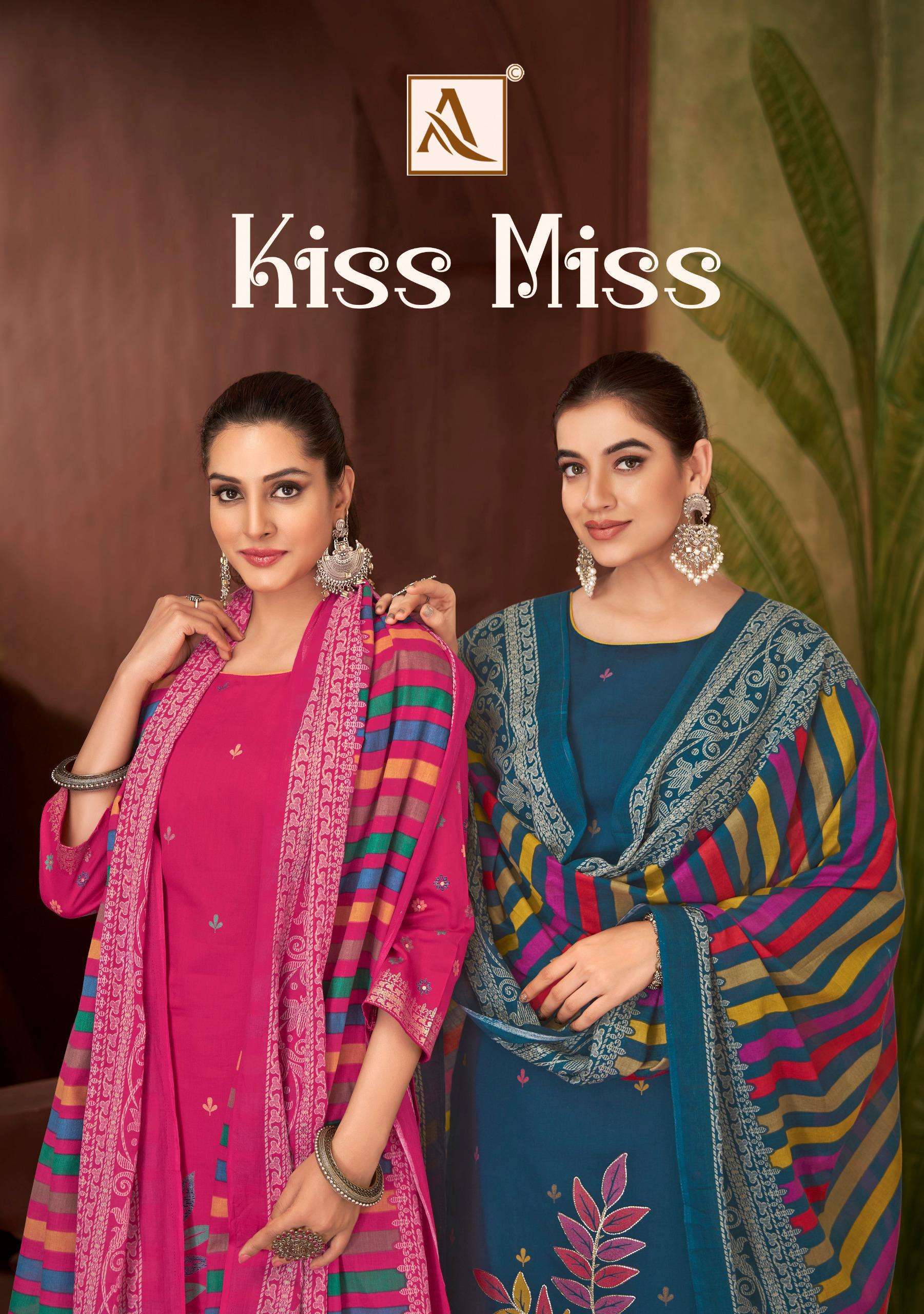 ALOK SUIT KISS MISS DESIGNER PRINT JAM SATIN SUIT CATALOGUE WHOLESALER 