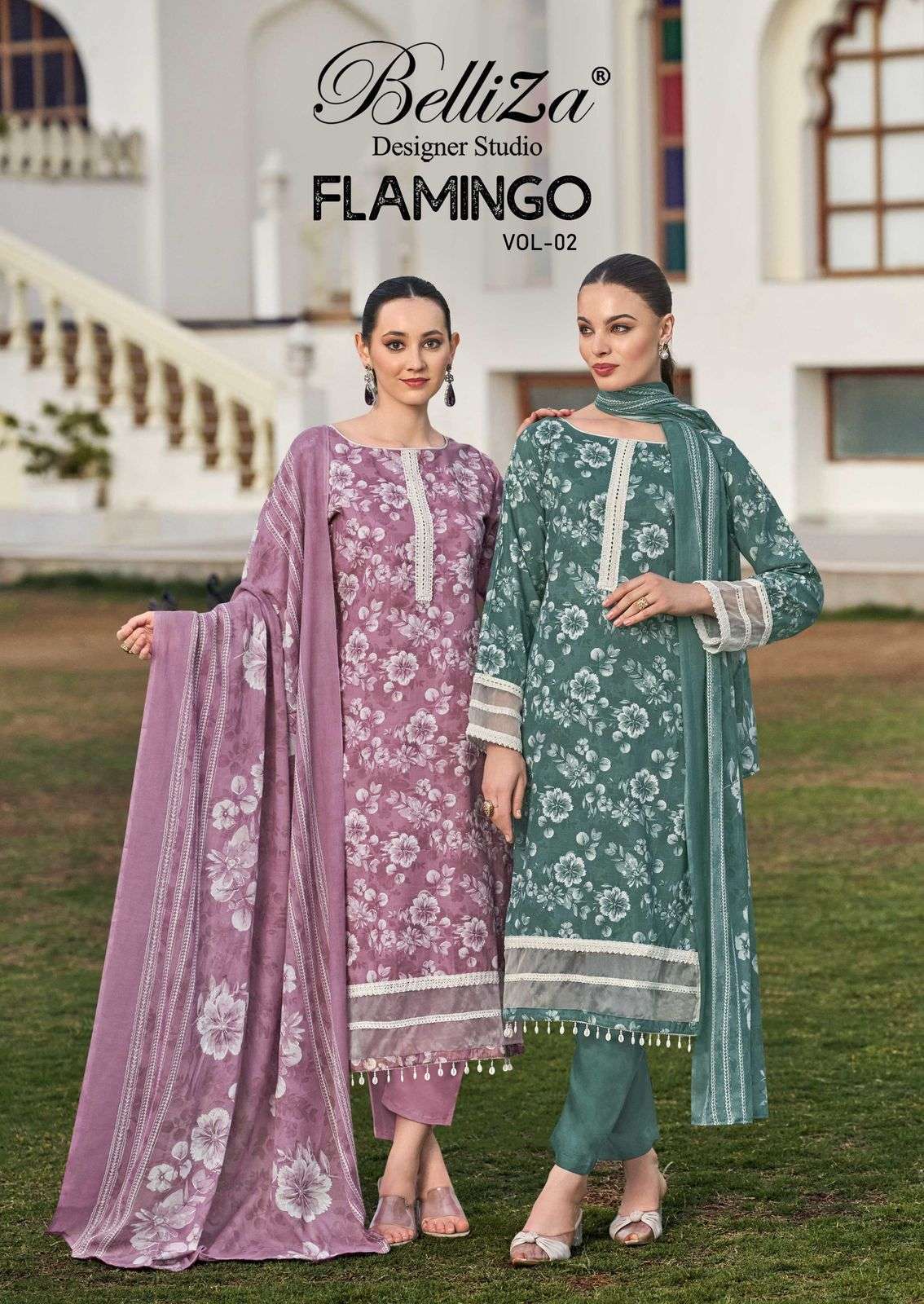 BELLIZA DESIGNER FLAMINGO VOL 2 PURE COTTON SALWER KAMEEZ SUIT WHOLESALER 2025