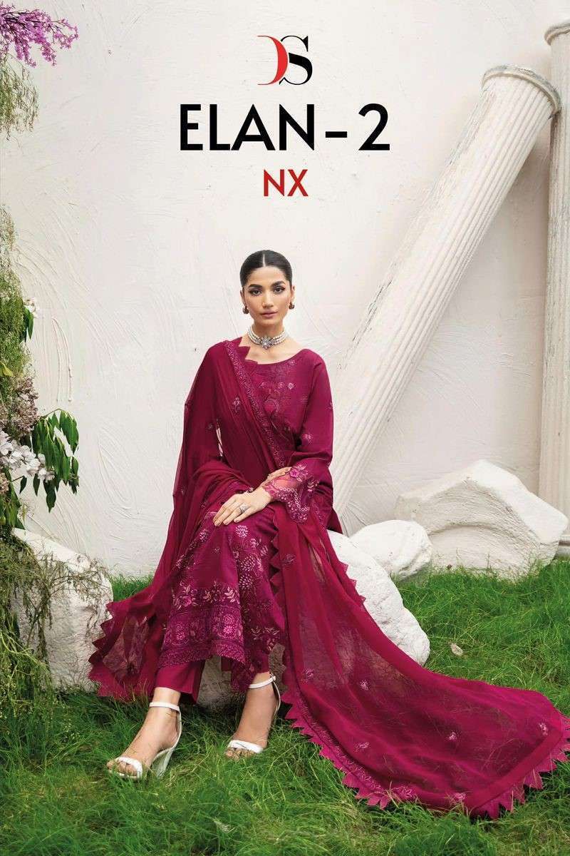 DEEPSY ELAN VOL 2 NX PURE COTTON EMBROIDERY SUIT WHOLESALER 