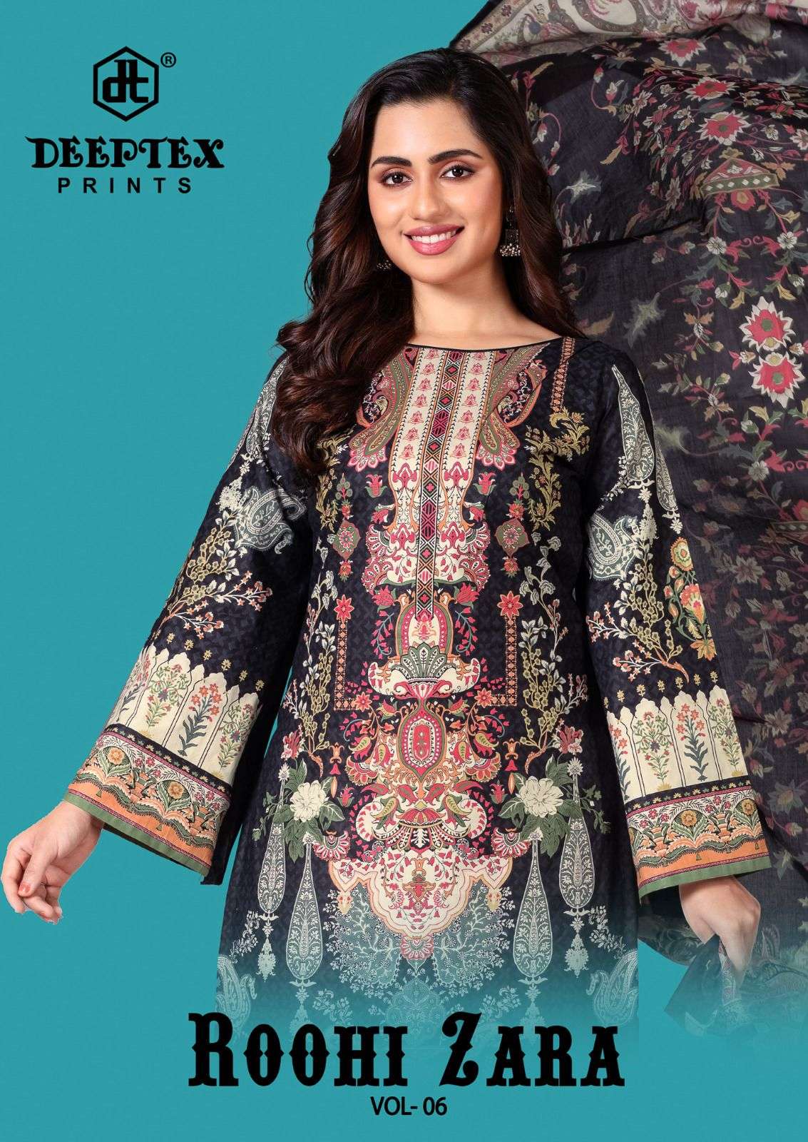 DEEPTEX PRINT ROOHI ZARA VOL 6 COTTON SUIT WHOLESALER 