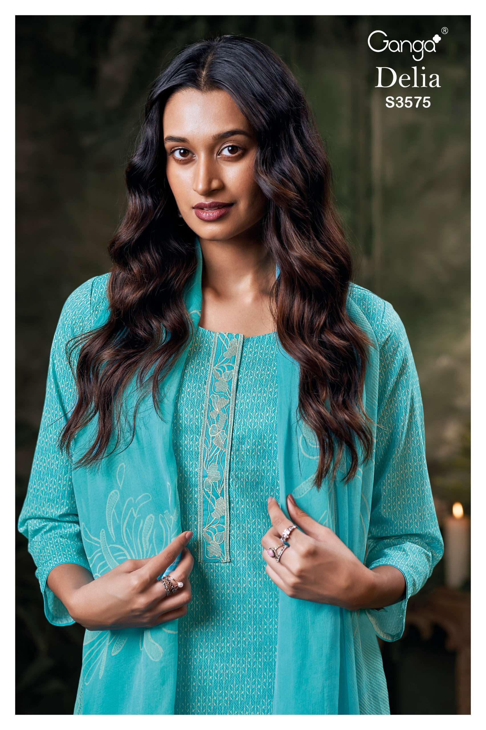 GANGA FASHION DELIA 3575 COTTON SALWER KAMEEZ CATALOG WHOLESALER 