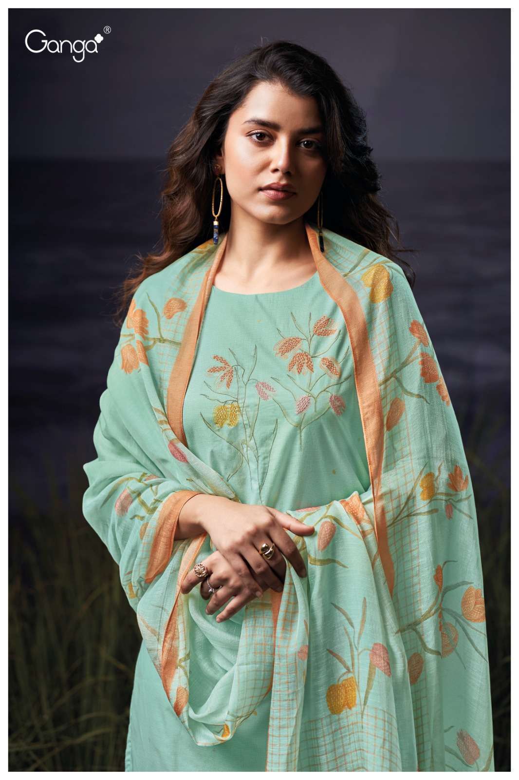 GANGA FASHION GURVEEN 3558 PURE COTTON PRINTED LADIES SUIT WHOLESALER 