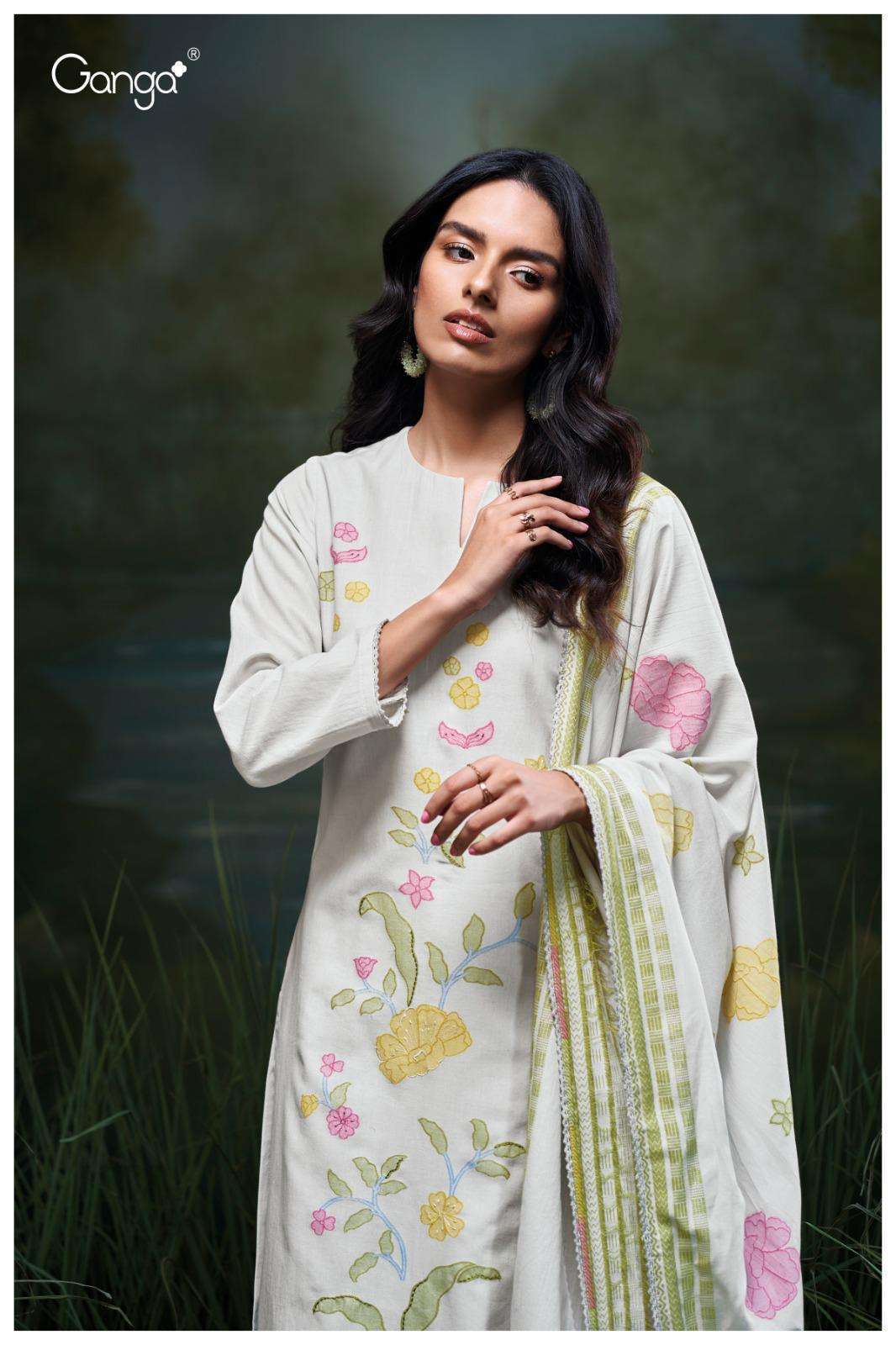 GANGA FASHION ILISA 3516 COTTON JACQUARD SALWER KAMEEZ WHOLESALE PRICE 