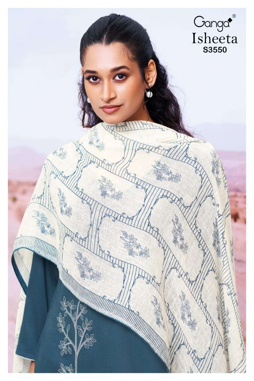 GANGA FASHION ISHEETA 3550 COTTON SILK LADIES SUIT WHOLESALE PRICE 2025
