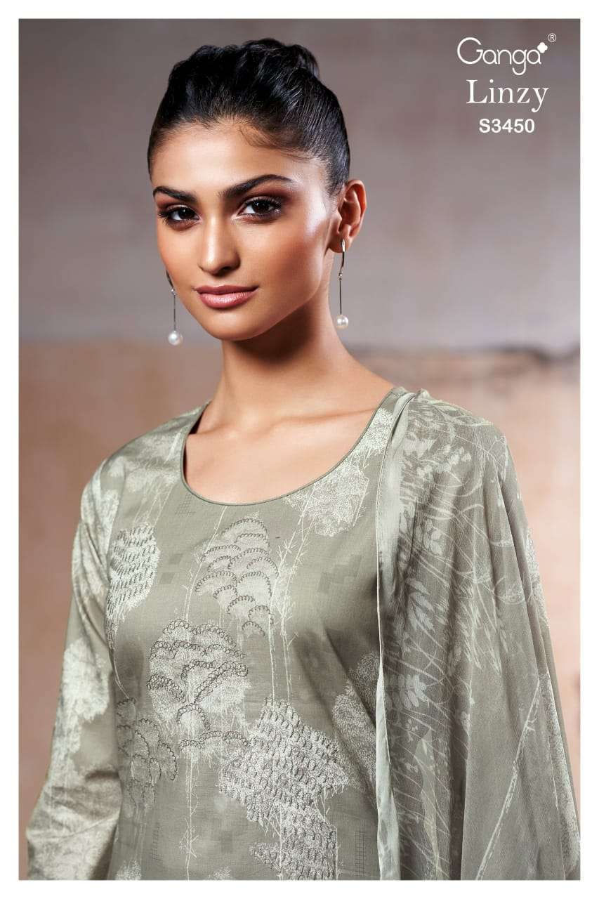 GANGA FASHION LINZY 3450 PREMIUM COTTON PRINTED SALWER KAMEEZ WHOLESALE RATE DEALER 