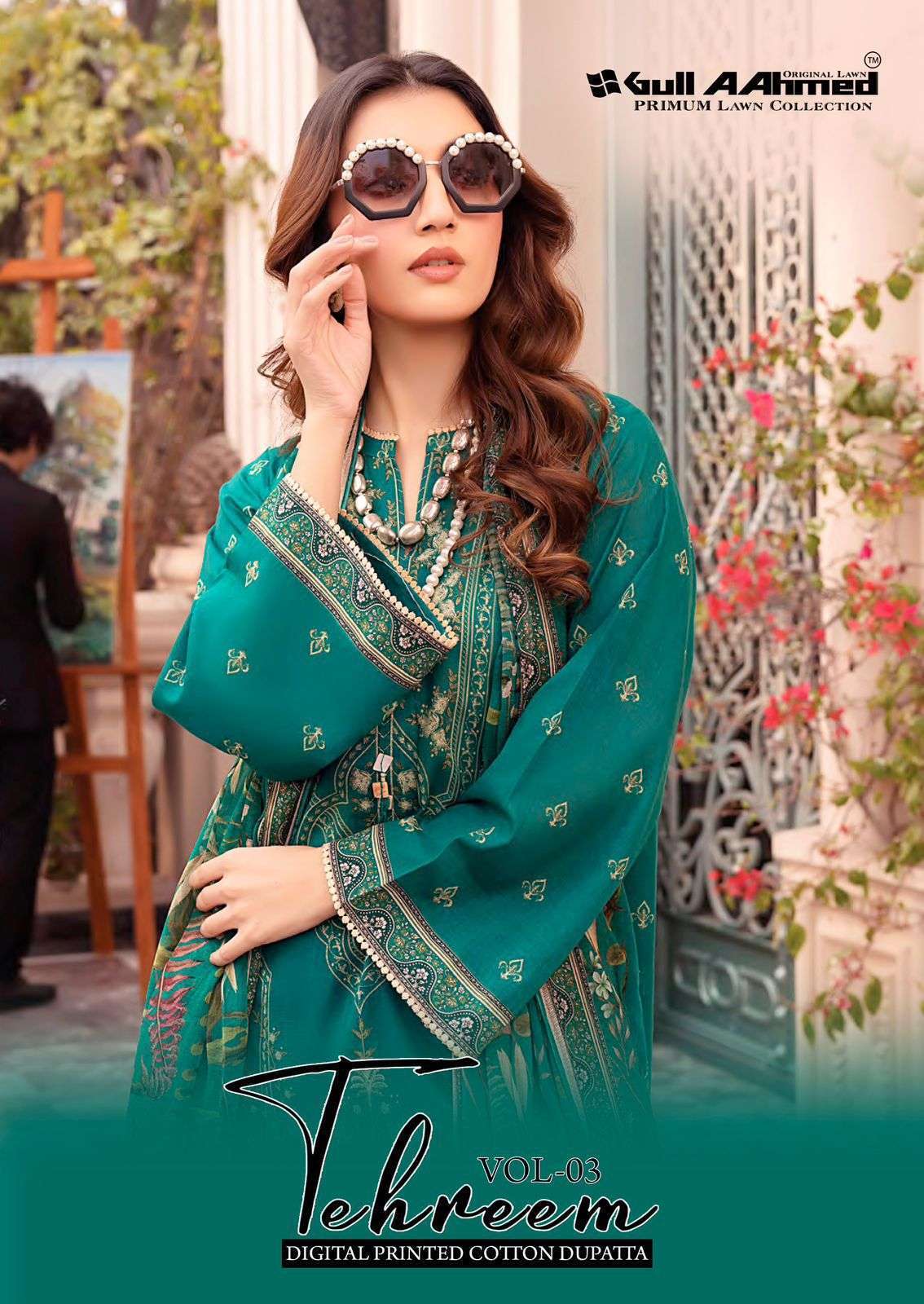 GULL AHMED TAHREEM VOL 3 LAWN COTTON PAKISTANI LADIES SUIT WHOLESALER 