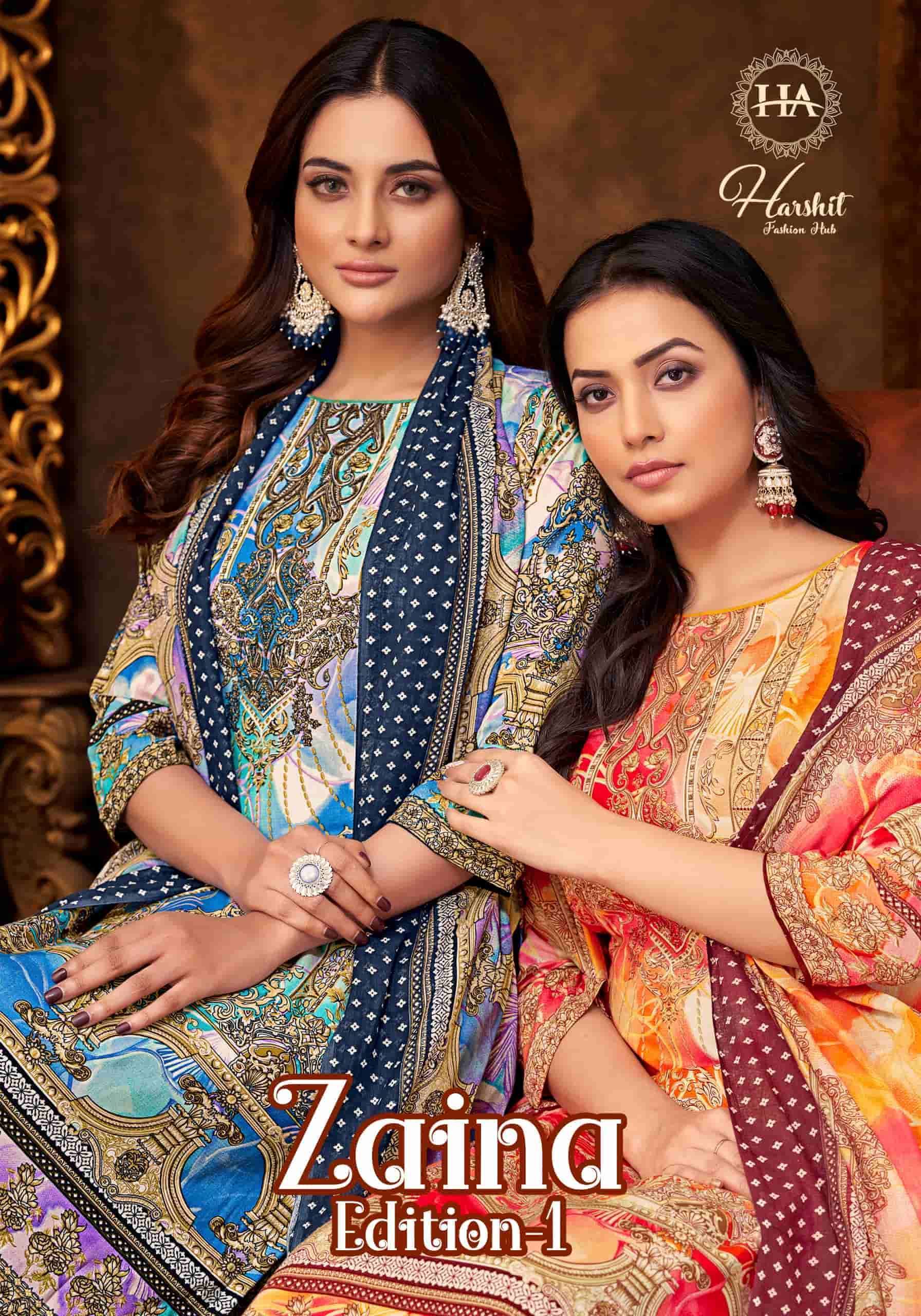 HARSHIT FASHION ZAINA EDITION 1 RAYON PRINTED SALWER KAMEEZ WHOLESALER 