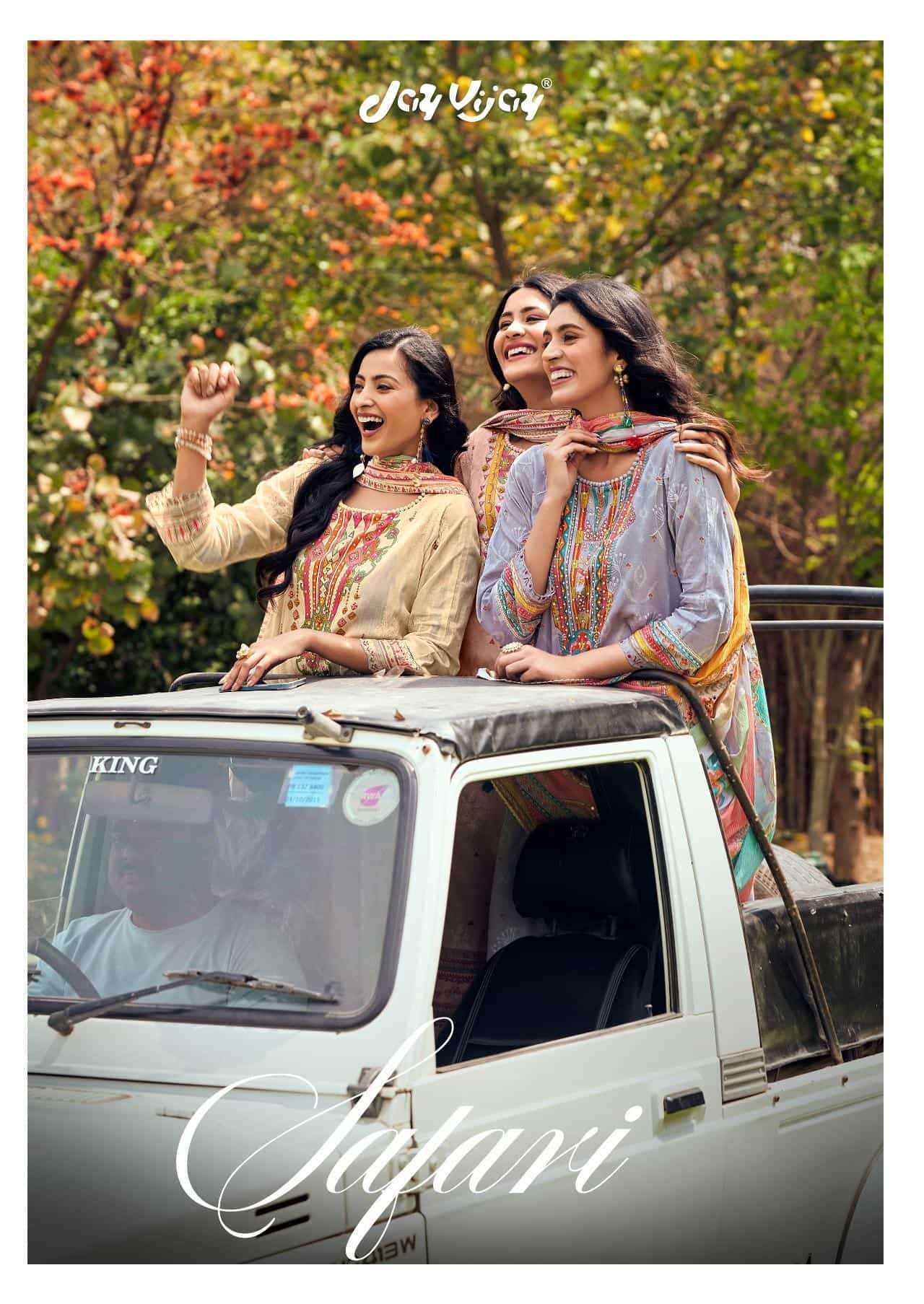 JAY VIJAY SAFARI COTTON HAND BLOCK PRINTED LADIES SUIT WHOLESALER 