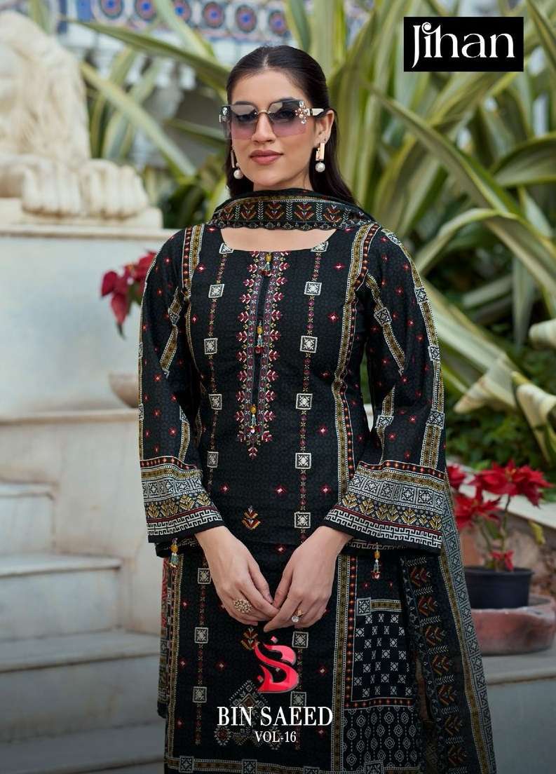 JIHAN BIN SAEED VOL 16 PAKISTANI LAWN SUIT WHOLESALER 2025