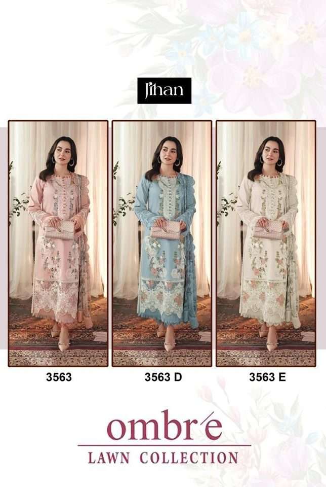 JIHAN OMBRE LAWN COLLECTION SUIT CATALOGUE WHOLESALE PRICE 2025