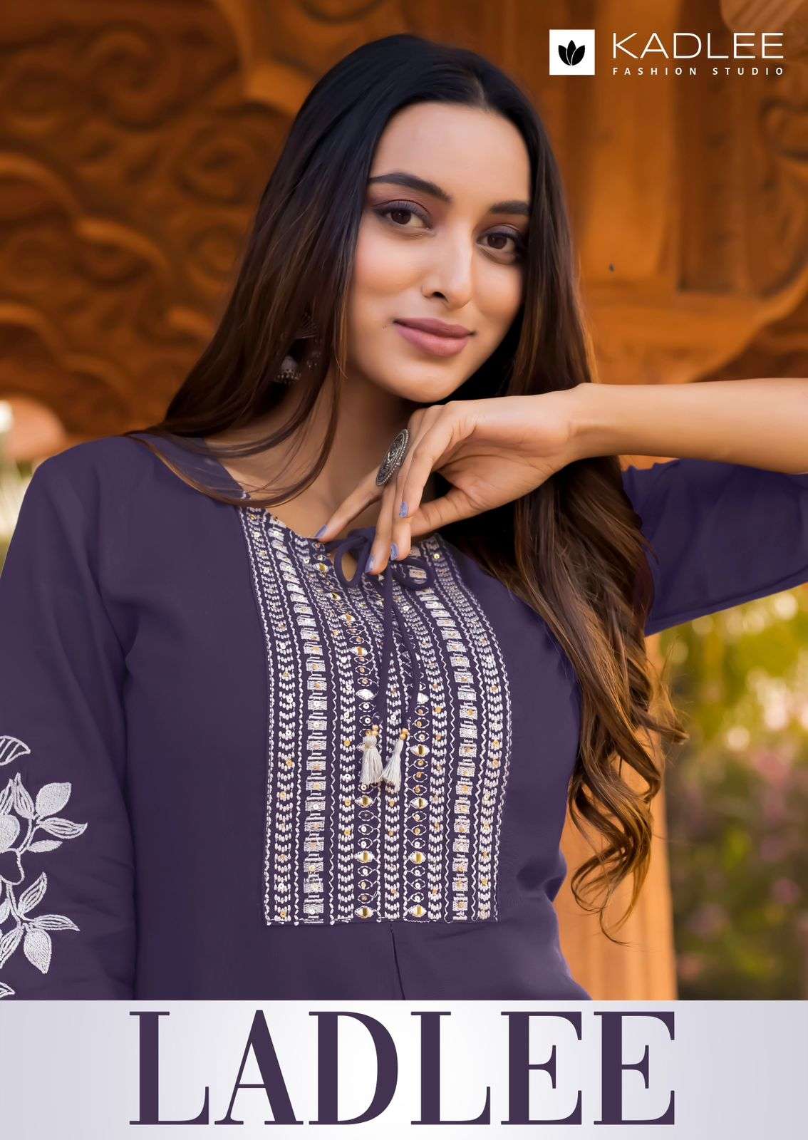 KADLEE LADLEE RAYON EMBROIDERY KURTI CATALOGUE BEST RATE 