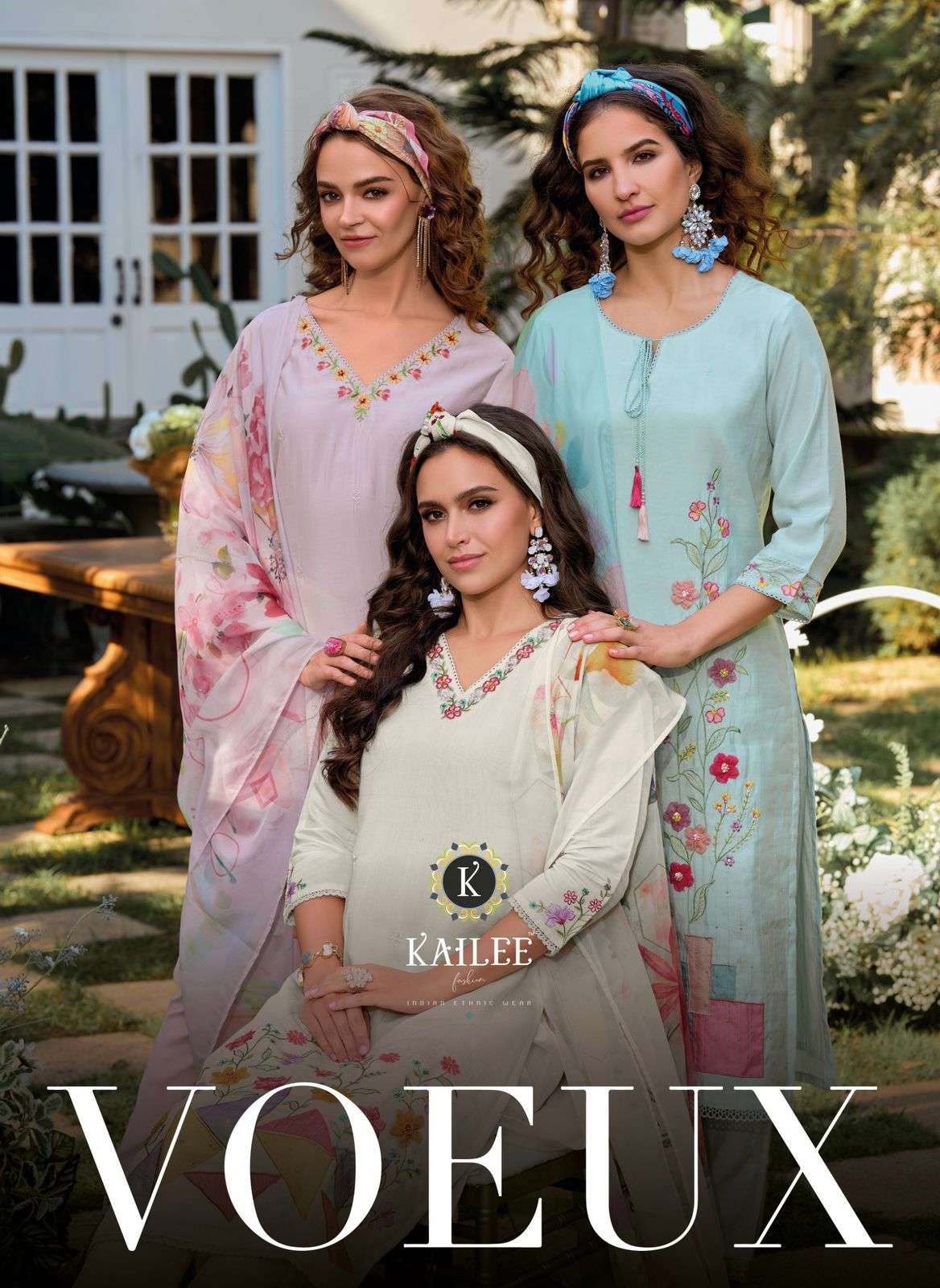 KAILEE FASHION VOEUX PURE VISCOSE READYMADE 3 PCS SET 