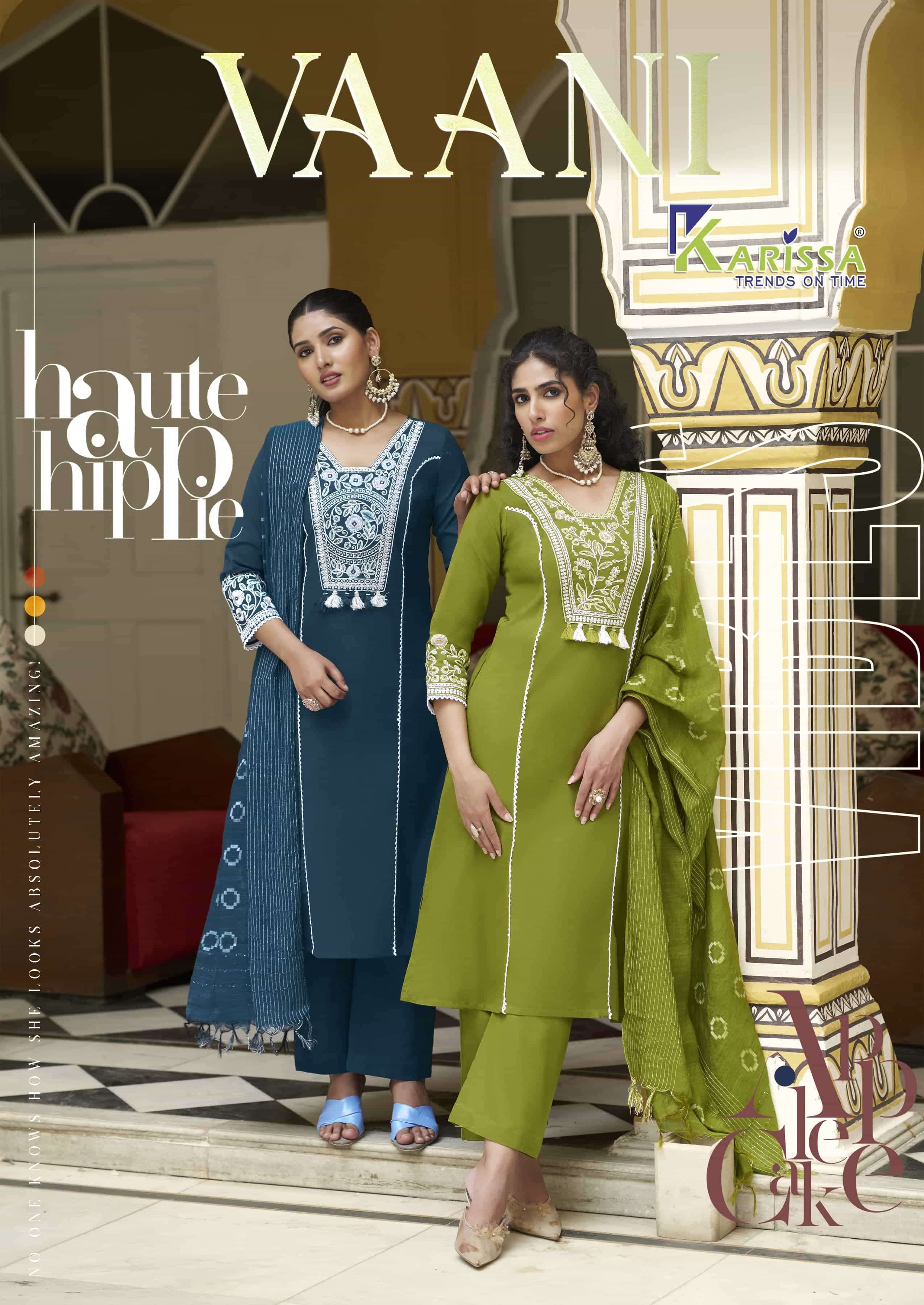 KARISSA VAANI LINEN CASUAL WEAR READYMADE 3 PCS SET WHOLESALER 