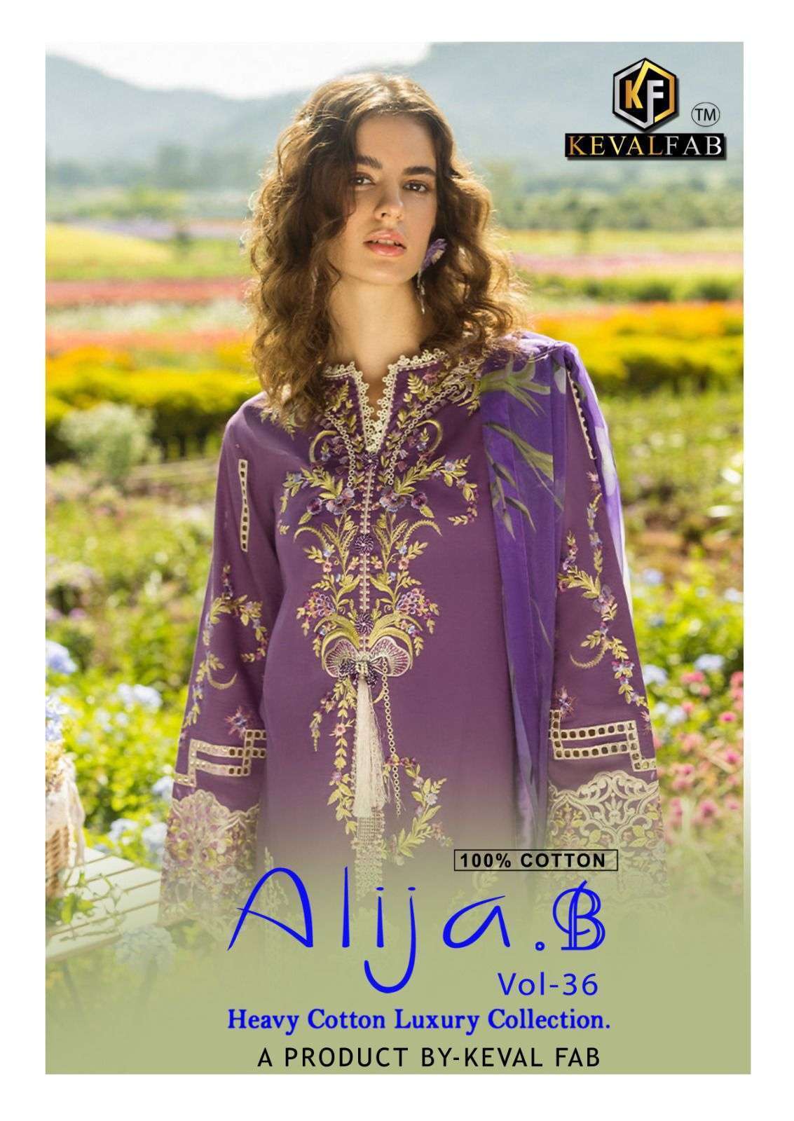 KEVAL FAB ALIJA B VOL 36 PURE COTTON PAKISTANI SUIT WHOLESALE PRICE 2025