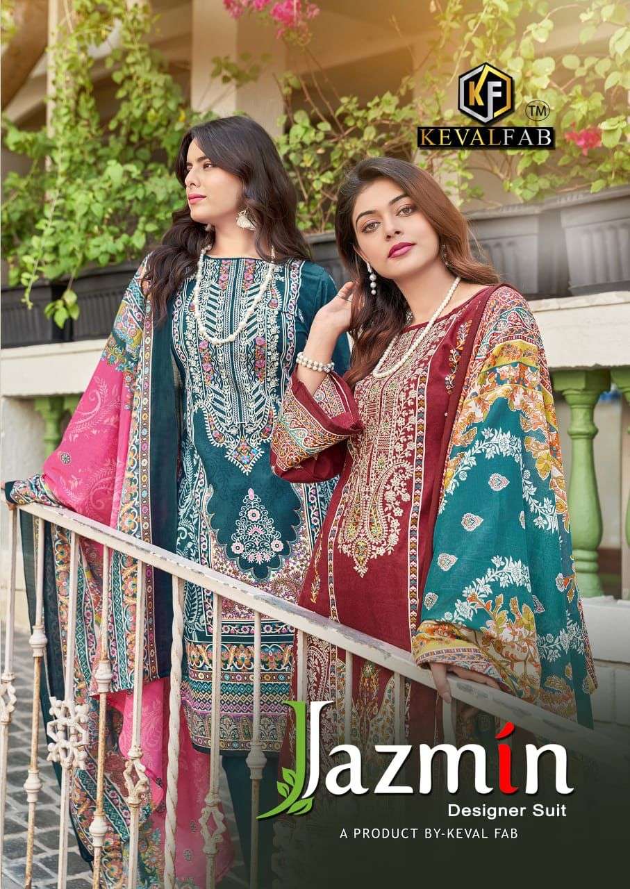 KEVAL FAB JAZMIN COTTON EMBROIDERY SUIT SUPPLIER 2025