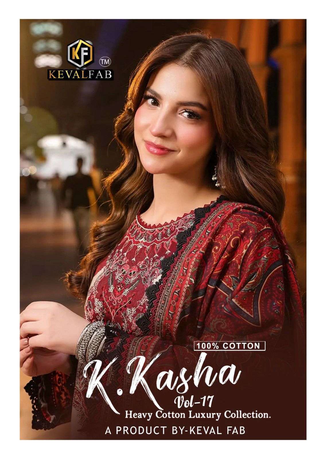 KEVAL FAB K KASHA VOL 17 KARACHI COTTON PAKISTANI SUIT WHOLESALER 2025