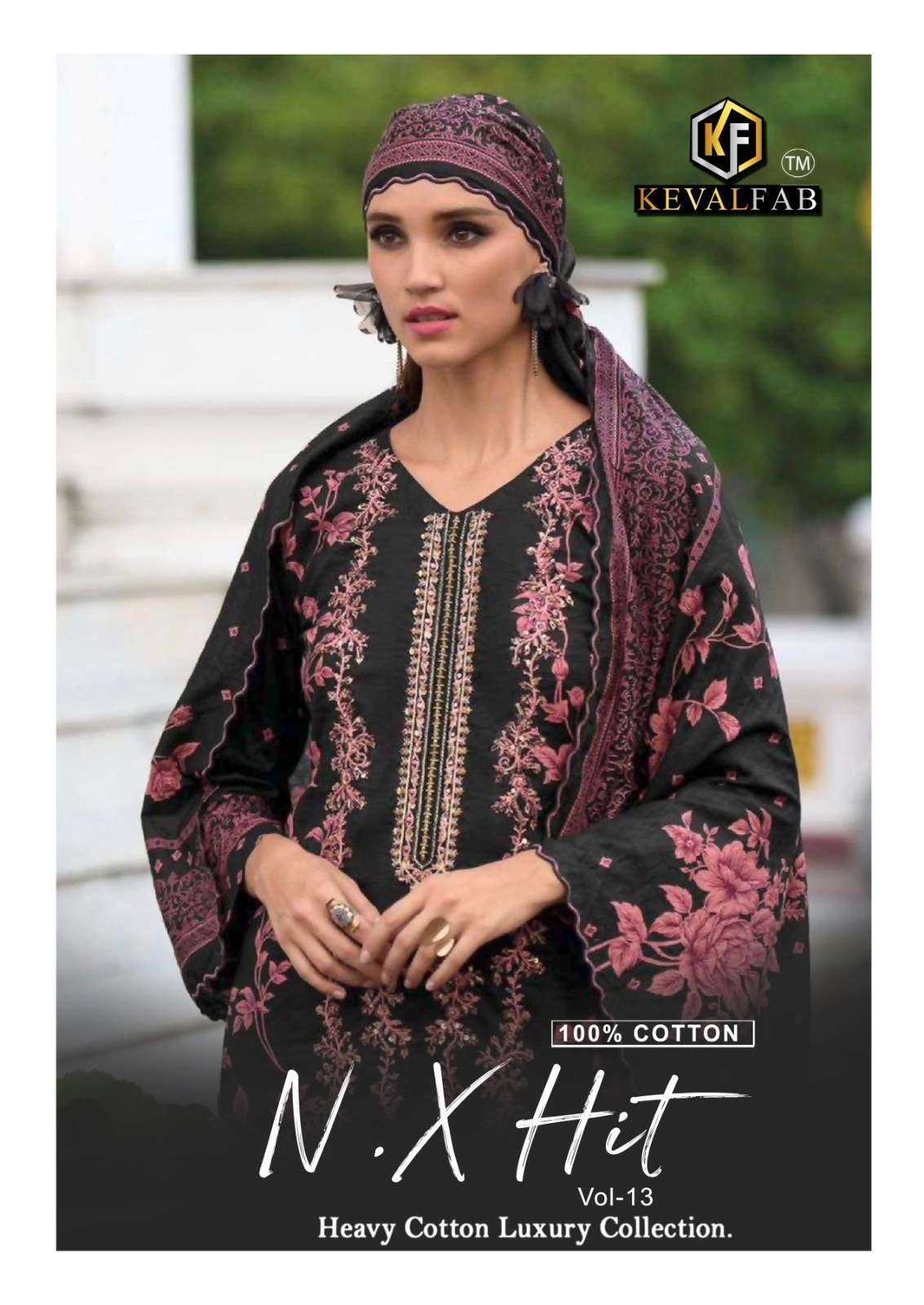 KEVAL FAB NX HITS VOL 13 PRINTED KARACHI SUIT CATALOG DEALER 2025