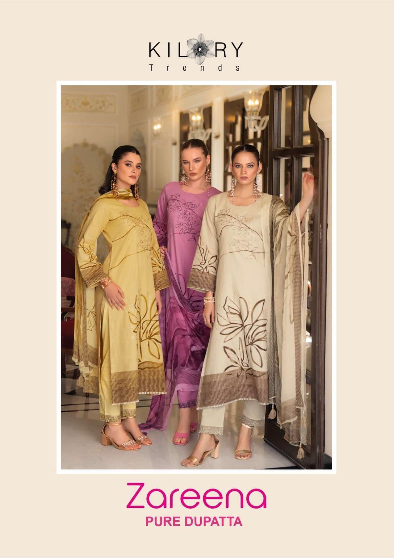 KILORY TRENDZ ZAREENA LINEN COTTON SUIT WHOLESALER 