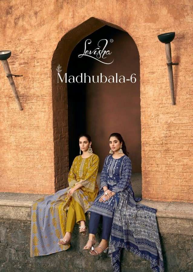 LEVISHA MADHUBALA VOL 6 PURE CAMRIC COTTON SUIT WHOLESALER 