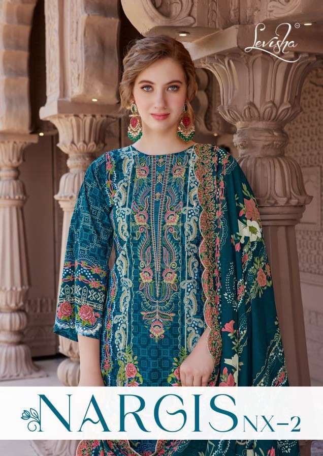 LEVISHA NARGIS NX VOL 2 LAWN COTTON EMBRODERY SALWER KAMEEZ WHOLESALER 2025