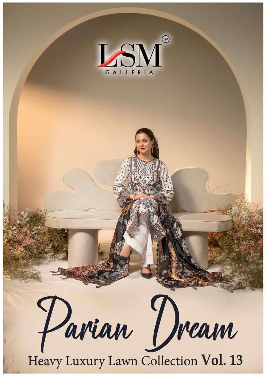 LSM GALLERIA PARIAN DREAM VOL 13 LAWN PRINTED PAKISTANI DRESS SUPPLIER 2025