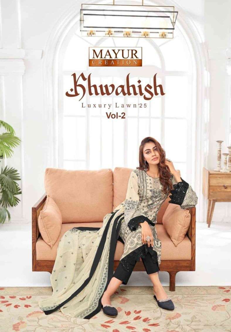MAYUR CREATION KHWAHISH VOL 2 LAWN COTTON PRINTED SALWER KAMEEZ