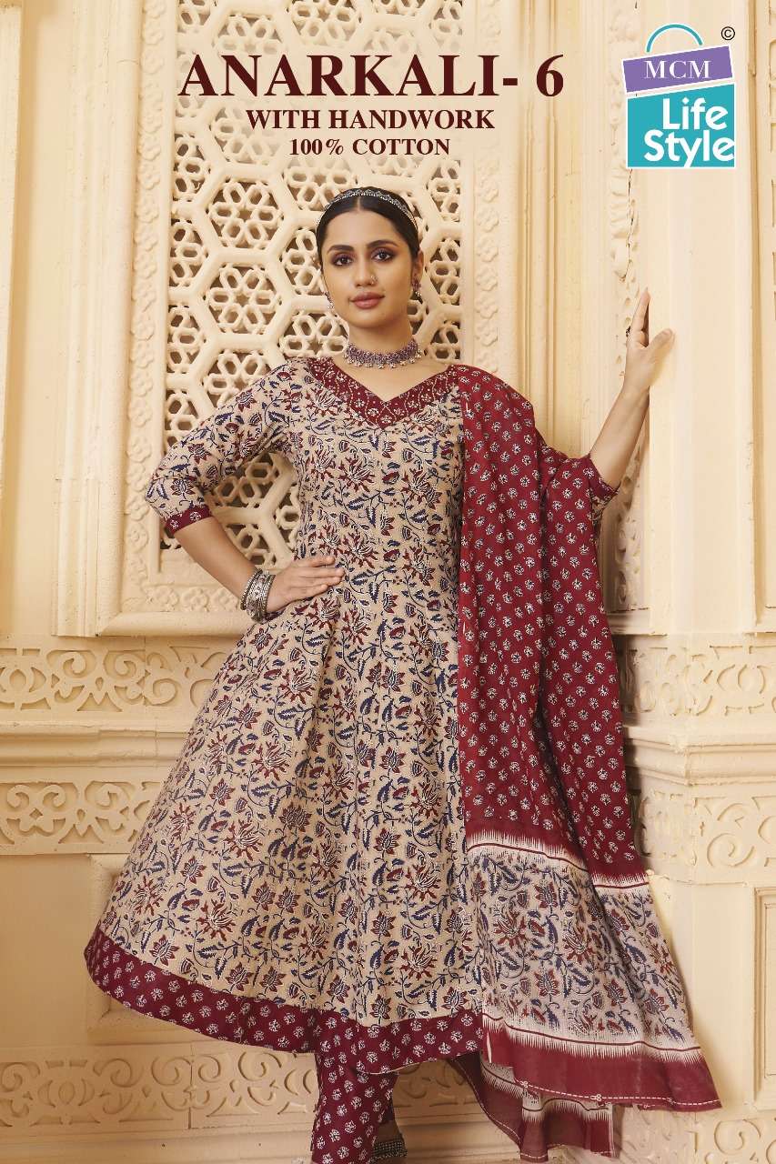MCM LIFESTYLE ANARKALI VOL 6 HEAVY COTTON SUIT WHOLESALER 