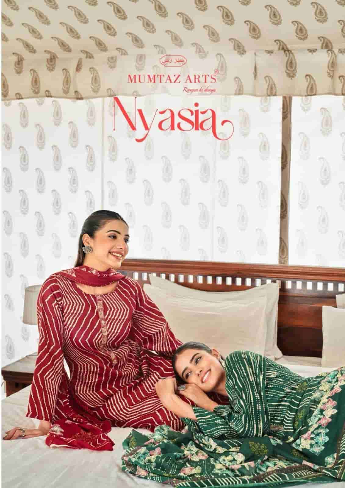 MUMTAZ ARTS NYASIA PURE JAM SATIN SUIT COLLECTION WHOLESALE PRICE 2025