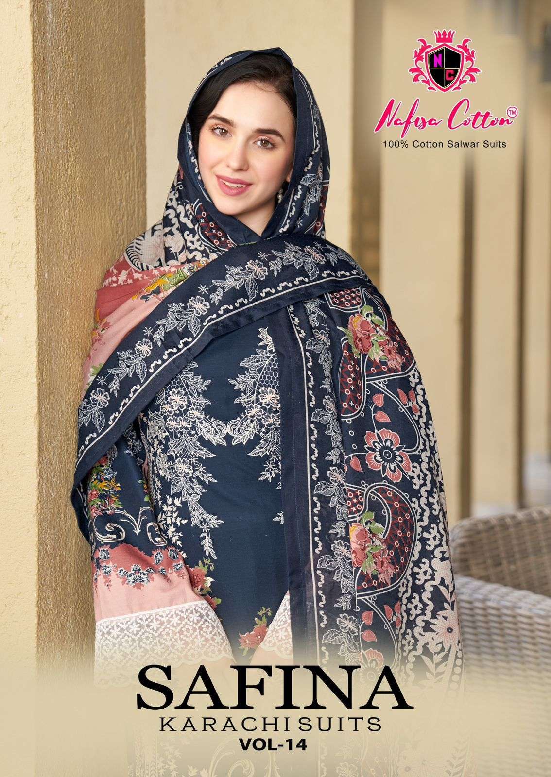 NAFISA COTTON SAFINA VOL 14 KARACHI COTTON SUIT WHOLESALER 