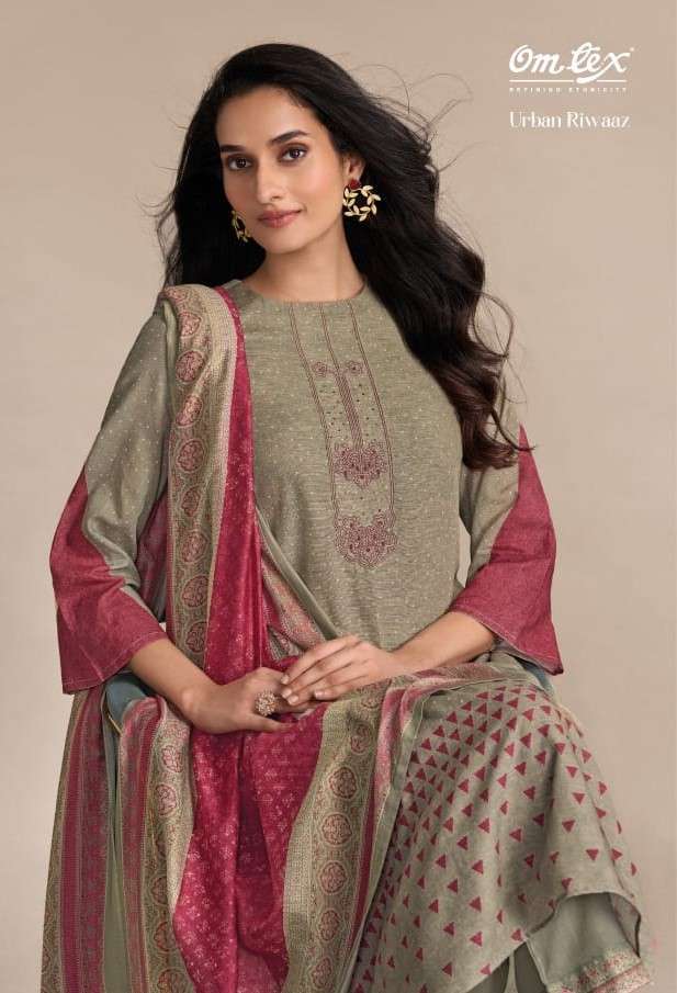 OMTEX URBAN RIWAAZ PRINTED LINEN COTTON SUIT COLLECTION WHOLESALER 2025