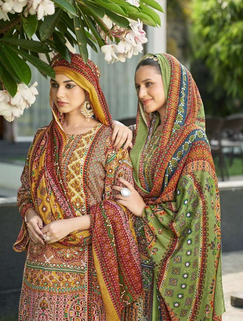PAKIZA PRINTS NAWAZISH VOL 7 RAYON PRINT KASHMIRI WORK SUIT WHOLESALER