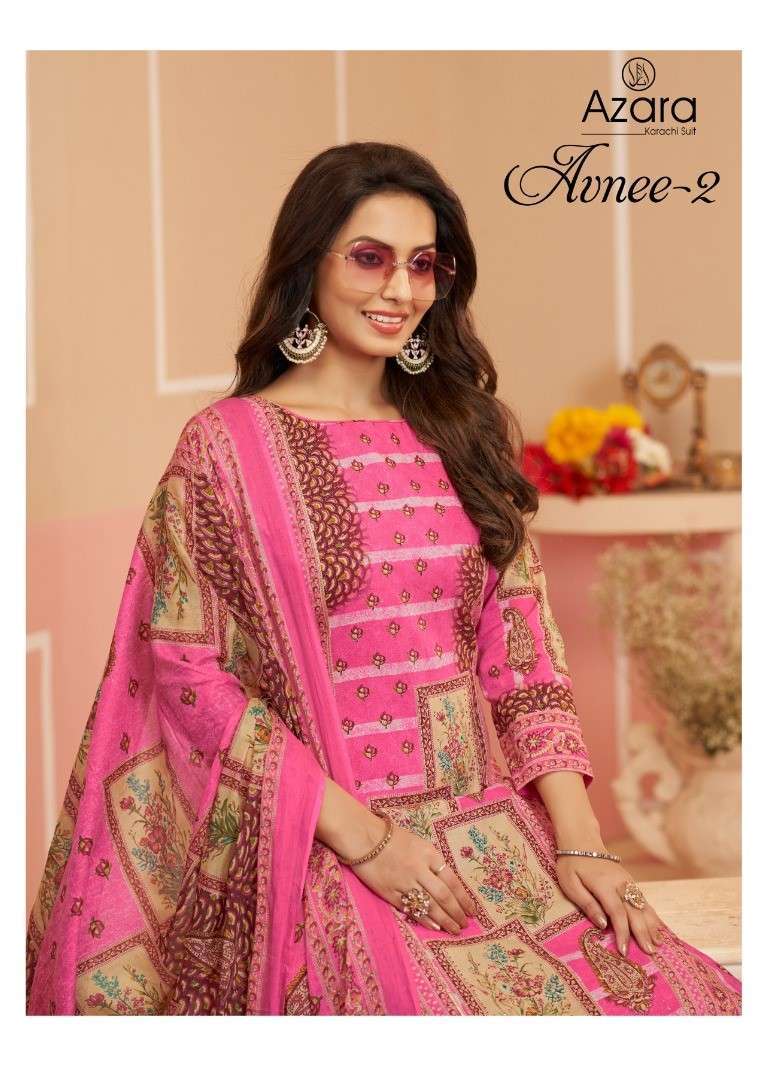 RADHIKA AZARA AVNEE VOL 2 PURE LAWN COTTON HAND WORK SUIT COLLECTION 2025