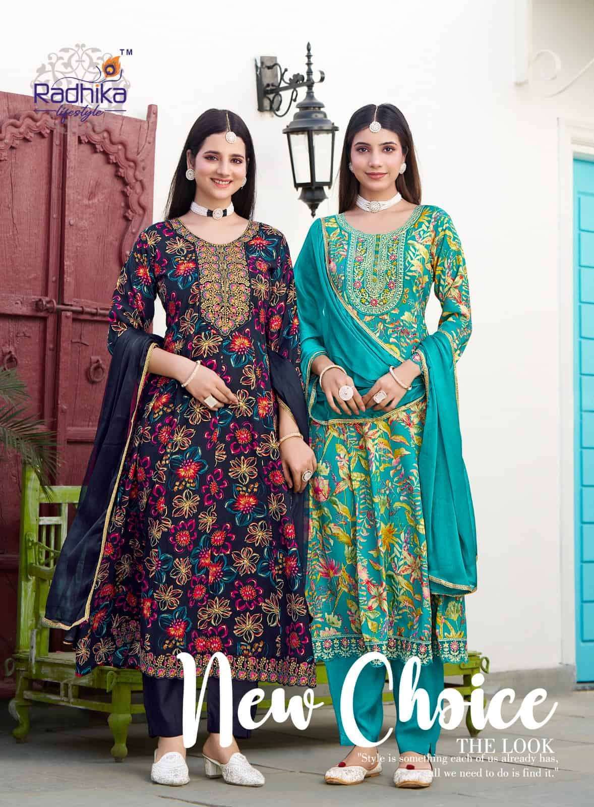 RADHIKA LIFESTYLE ANARKALI VOL 6 RAYON PRINTED KURTI WHOLESALER 