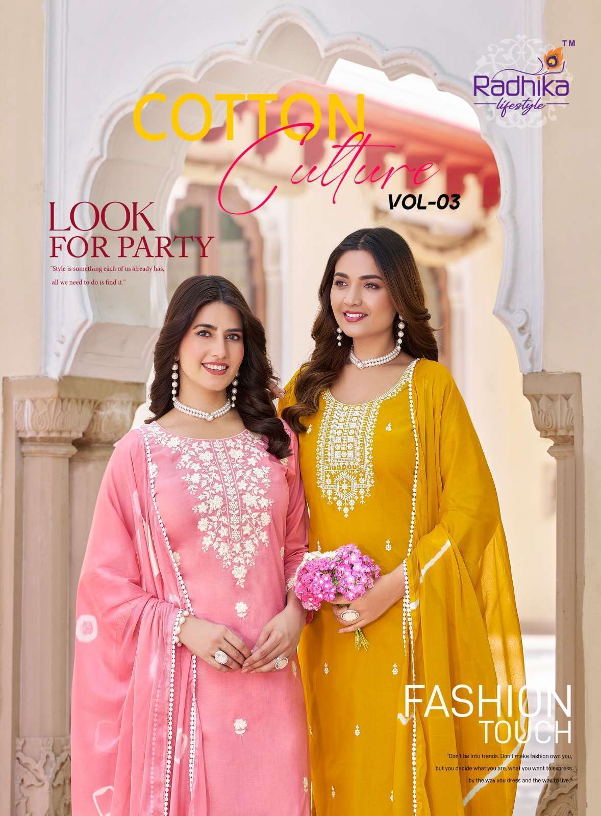 RADHIKA LIFESTYLE COTTON CULTURE VOL 3 DESIGNE KURTI WHOLESALER 2025