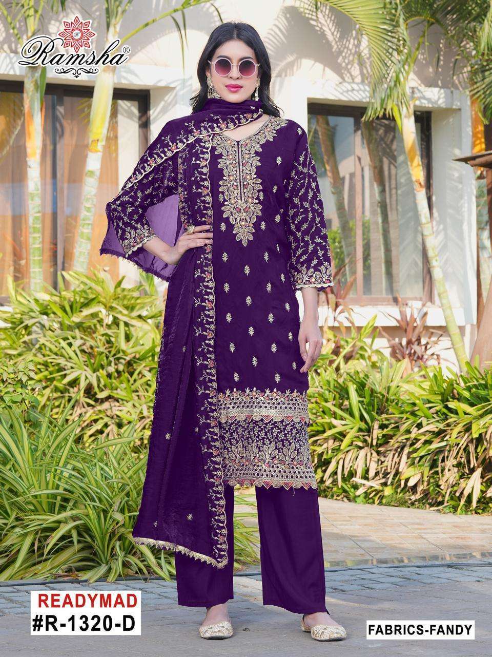 RAMSHA R 1320 NX READYMADE PAKISTANI SUIT CATALOG SUPPLIER 